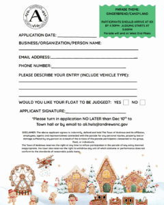 2025 Andrews Christmas Parade flyer